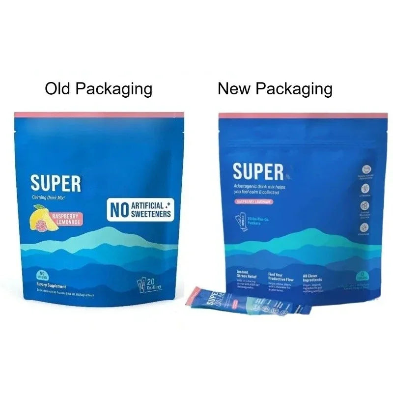 Powdered Drink Mix, Cortisol Reducer and Sleep Aid Supplement L Theanine Magnesium Glycinate, Vitamin D 3 No Sugar Non GMO 20 Ct